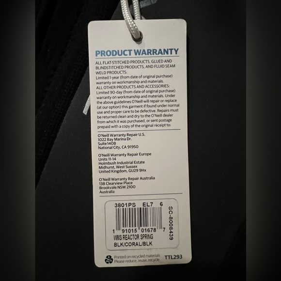 O’Neill spring wetsuit for all water sports. Heavily insulated, size 6 - Picture 8 of 8